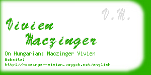 vivien maczinger business card